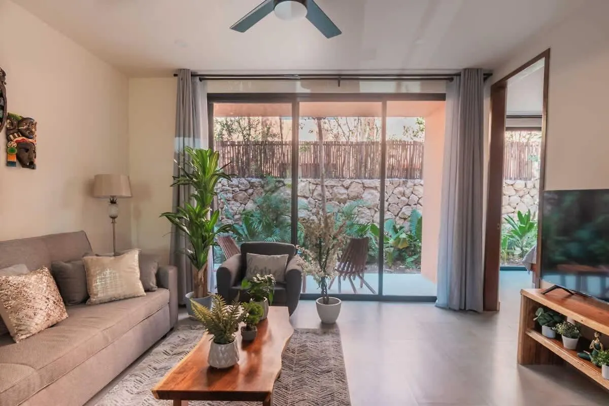 Stylish Duplex Lower Level 2-Br Wifi Pool Gym Tulum 0*,  Mexico